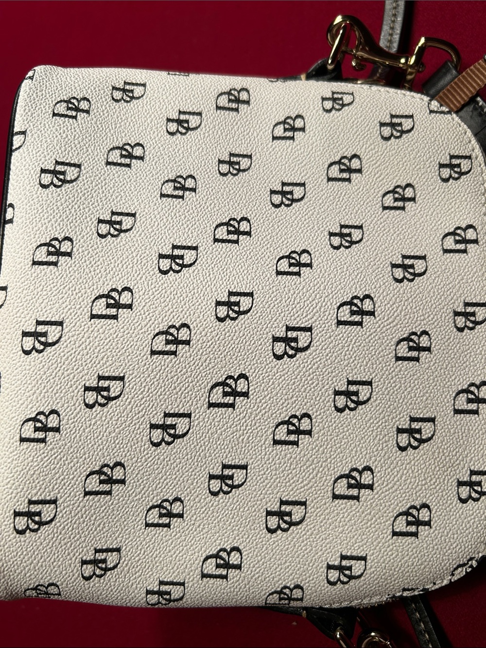 Dooney & Bourke Gretta White Monogram Crossbody with Black Trim - Picture 9 of 11
